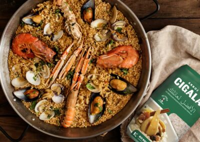 Paella de fruits de mer