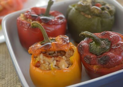 Poivrons Farcis au Riz