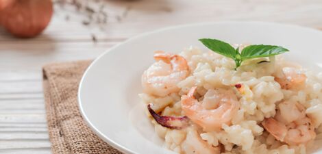 Risotto cigala aux crevettes et aux calamars