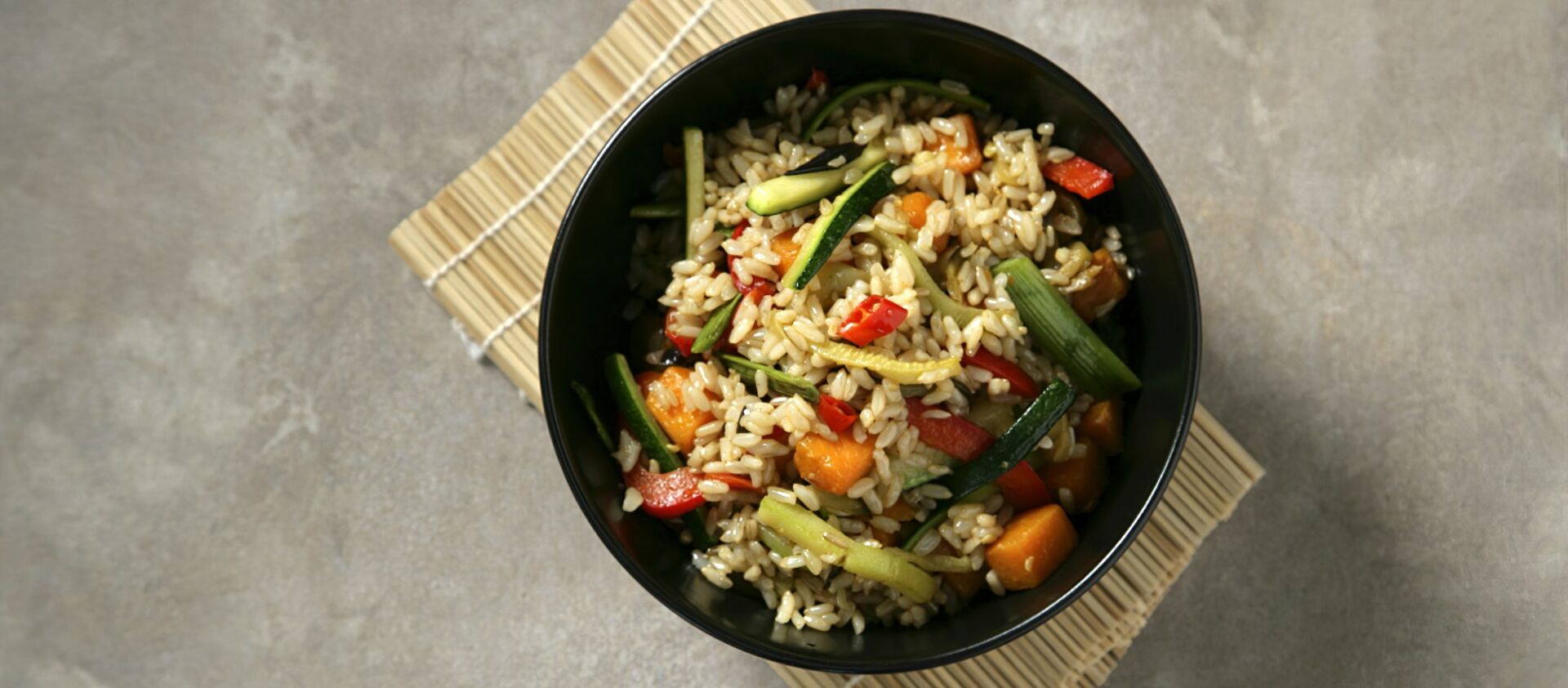 Sauté de riz complet aux légumes