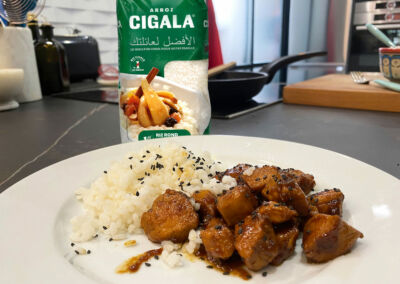 Riz au poulet teriyaki