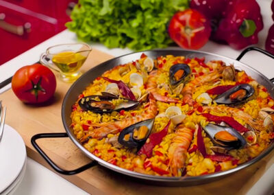 Paella de fruits de mer