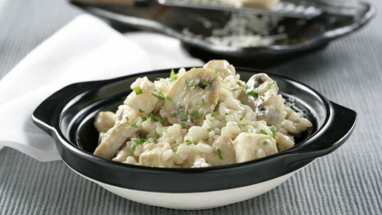 Foto de Risotto aux champignons et à la dinde