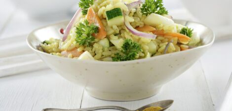 Riz aux légumes et curry