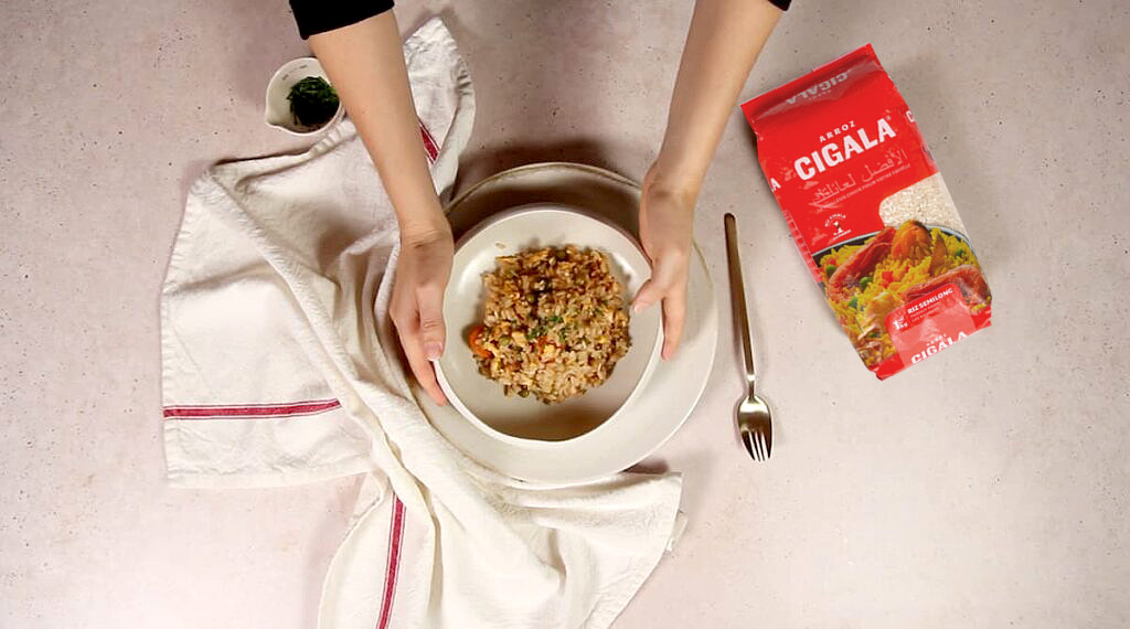 Riz chinois fait maison: Servir