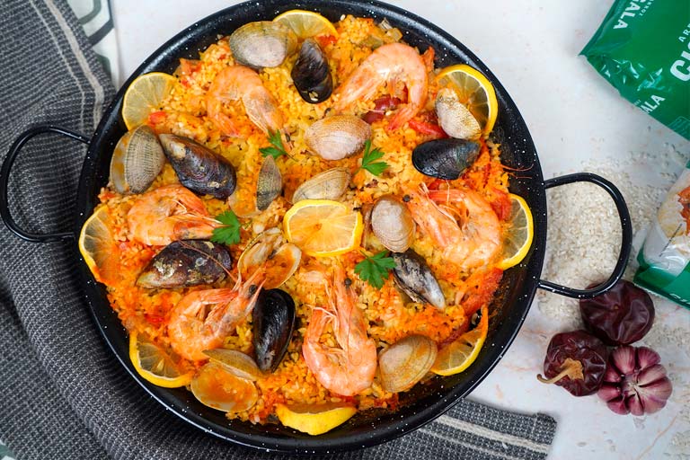 histoire Paella aux fruits de mer