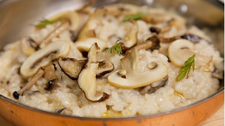 risotto aux champignons pour repas au travail