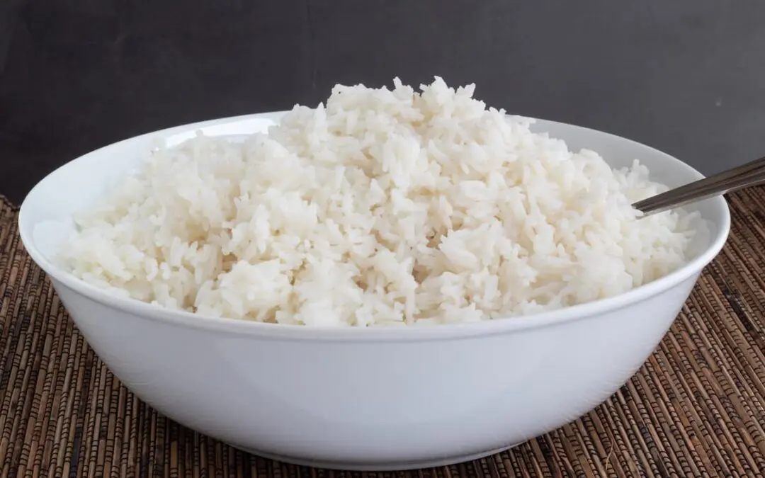 Bol de riz blanc cuit