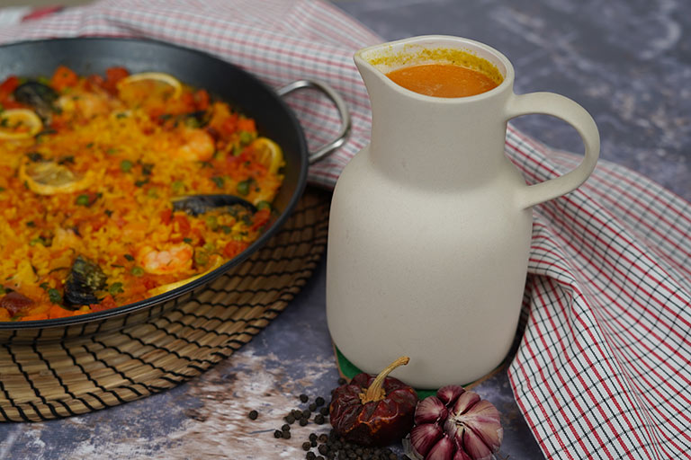 Foto de Bouillon de Poisson pour Paella: Base Authentique et Saveur Intense