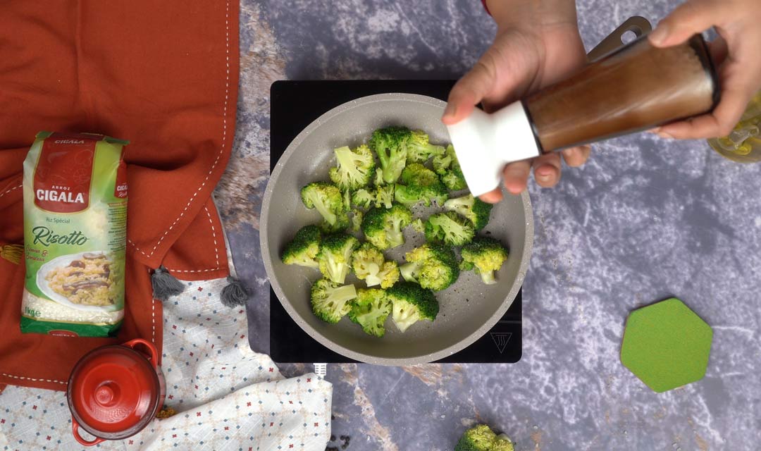 Risotto aux Brocolis: Cuisson du brocoli