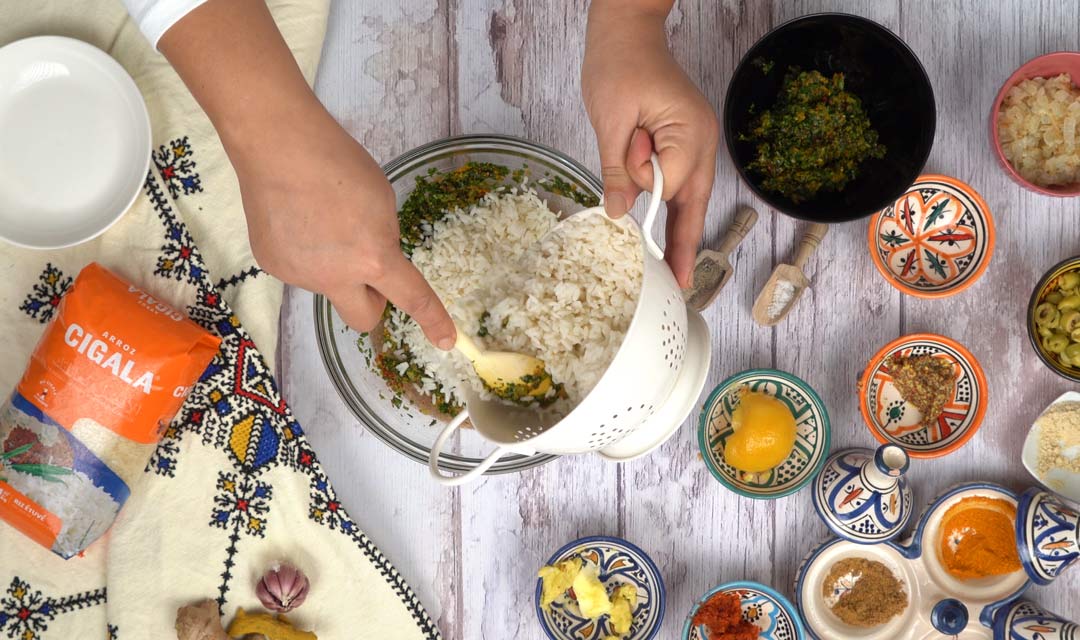 Poulet farcis au riz: Préparation de la farce