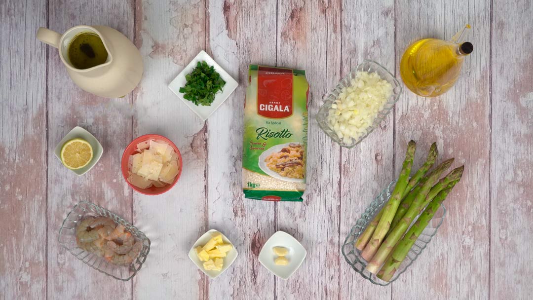 risotto asparagi e gamberetti: Ingredients