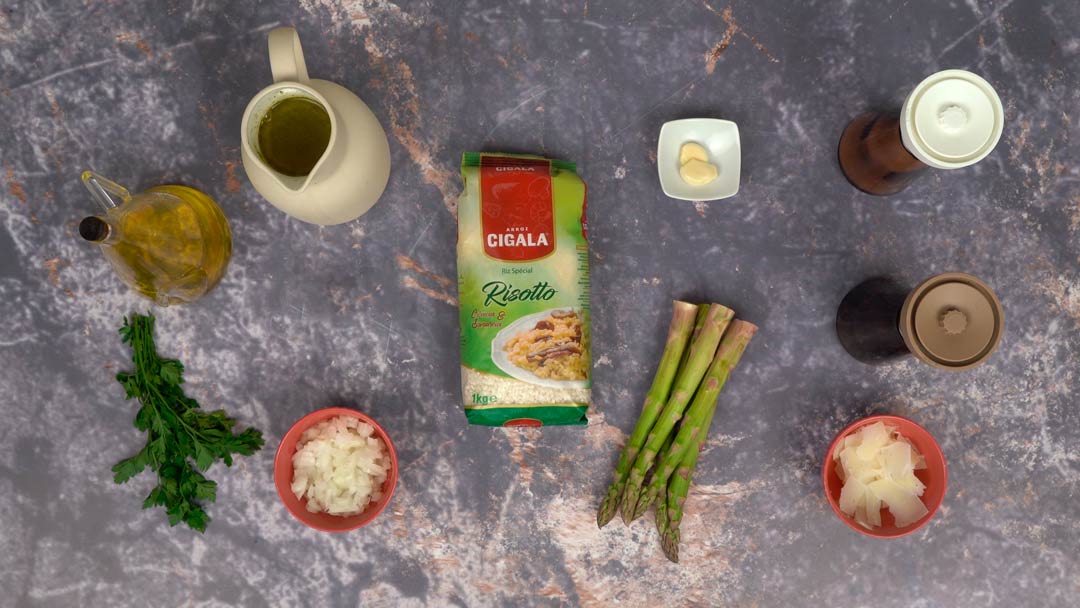 asparagus risotto: Ingredients