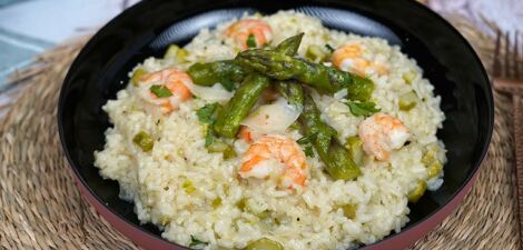 risotto asparagi e gamberetti