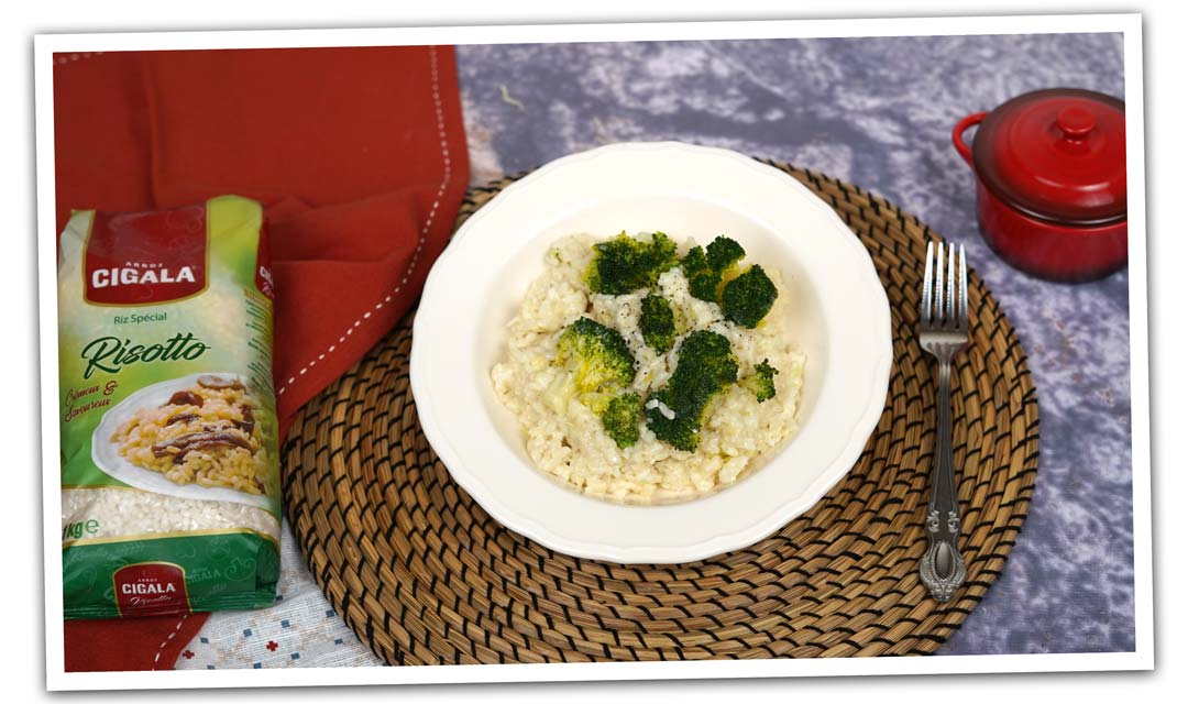 Risotto aux Brocolis: Incorporation du brocoli