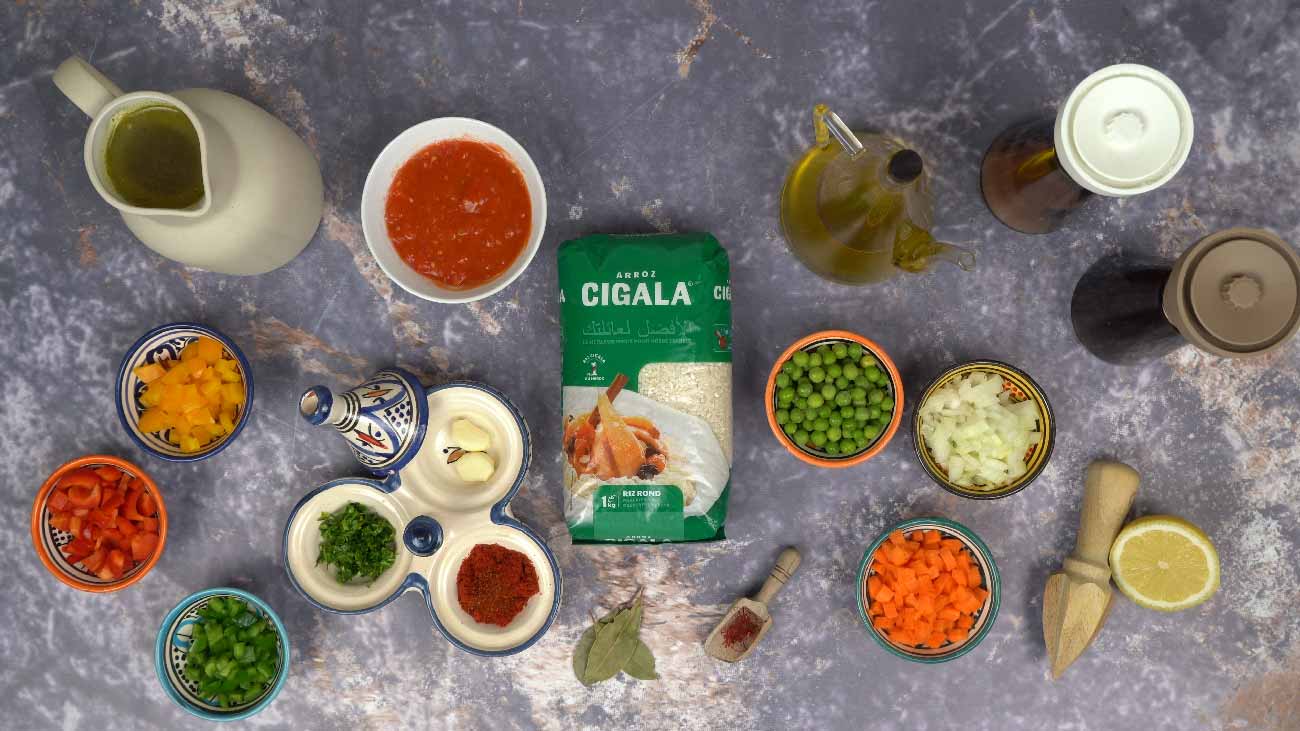 paella aux légumes: Ingrédients