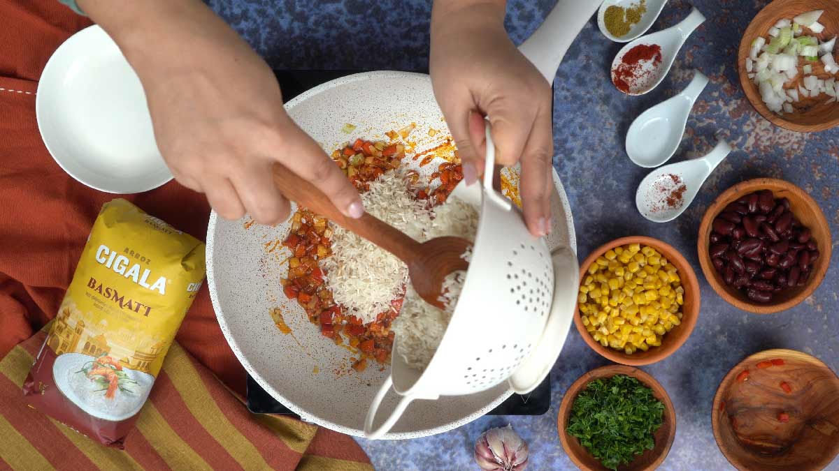 recette riz haricots rouges mexicaine: Cuisson su riz