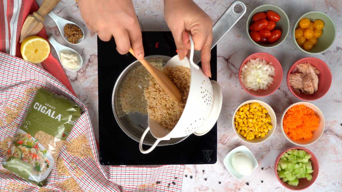 salade riz et thon: Cuisson du riz