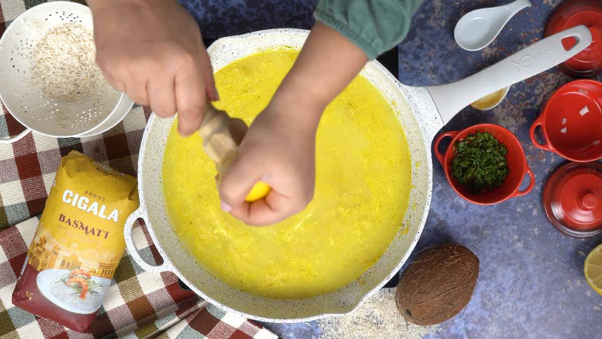 recette riz lait de coco curry: Cuisson du riz