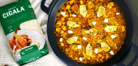 imagen receta Riz à la seiche et artichauts : recette méditerranéenne