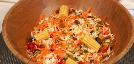 سلطة الأرز : سهلة وبسيطة