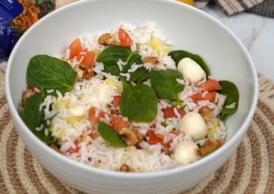 Salade d’épinards au riz