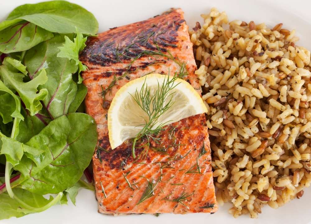 Saumon et riz complet : valeur nutritionnelle riz complet