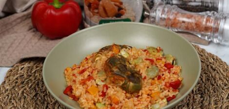 imagen receta وصفة أرز بالفول والخرشوف