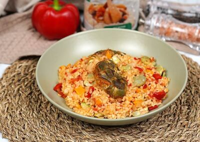 Recette de riz aux fèves et aux artichauts