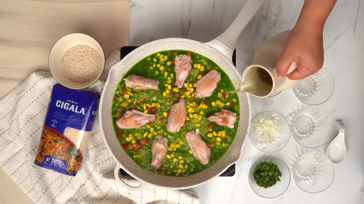 Ajouté des morceaux de poulet