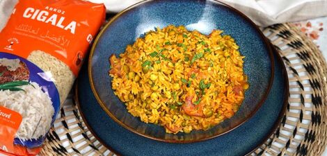 imagen receta وصفة الأرز مع البازلاء المجففة