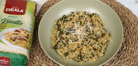 imagen receta ريزوتو بالسبانخ