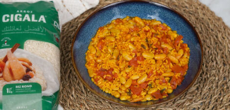 imagen receta الأرز بالفاصوليا البيضاء