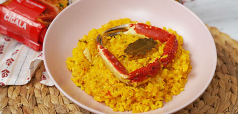 imagen receta الأرز بالسلطعون